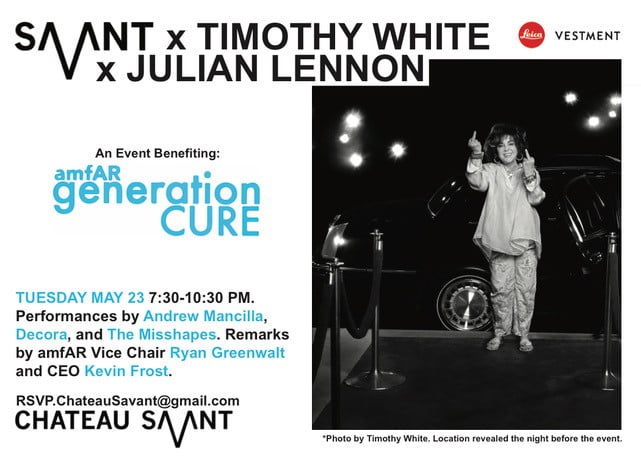 Are You At Cannes Film Festival? Timothy White & Julian Lennon Host amfAR Benefit