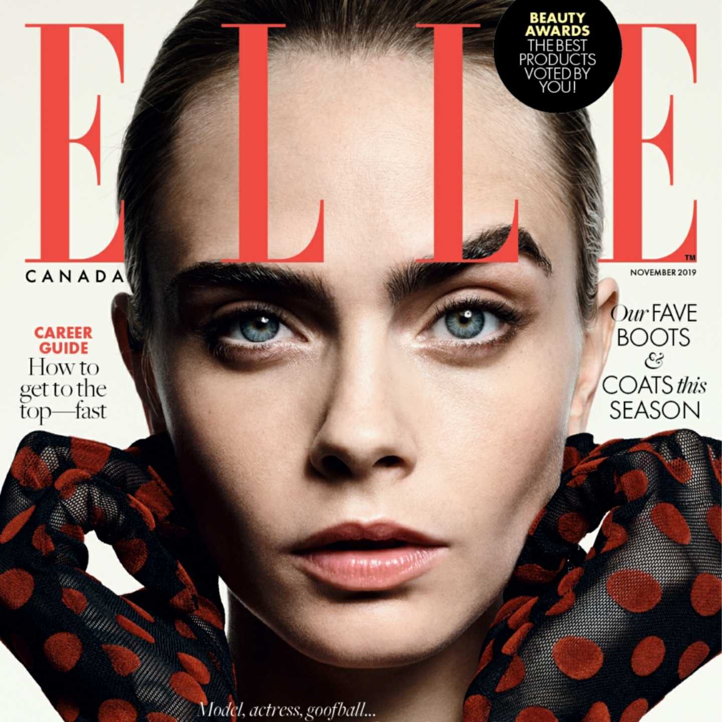 Cara Delevingne,Karl Lagerfeld,ELLE CANADA,KO MÉDIA,Hearst Magazines, uk, storm management, British fashion awards, supermodel, singer, 360 MAGAZINE