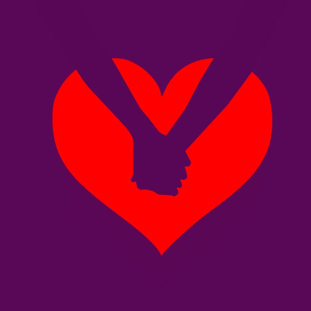 relationship, love, hands, holding hands, purple, red, heart