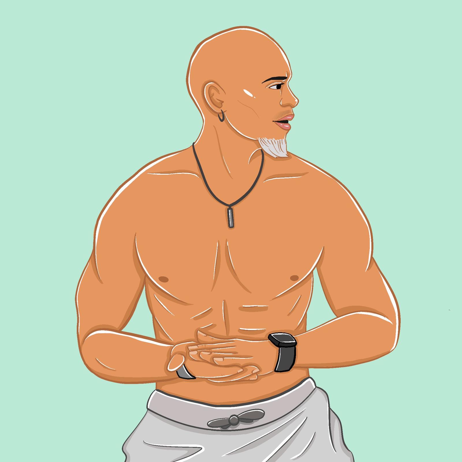 Kupah James, 360 MAGAZINE, fitness, illustration, Allison Christensen