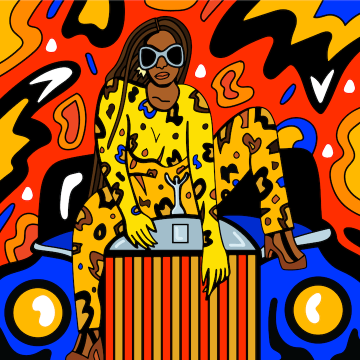 Beyoncé - Black is King illustration done by Mina Tocalini of 360 MAGAZINE.