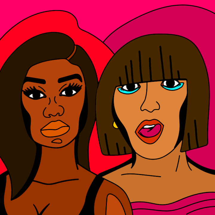 City Girls illustration done by Mina Tocalini of 360 MAGAZINE.