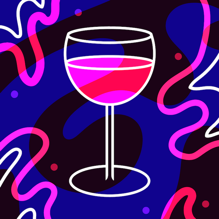 Glass of Wine Illustration by Mina Tocalini