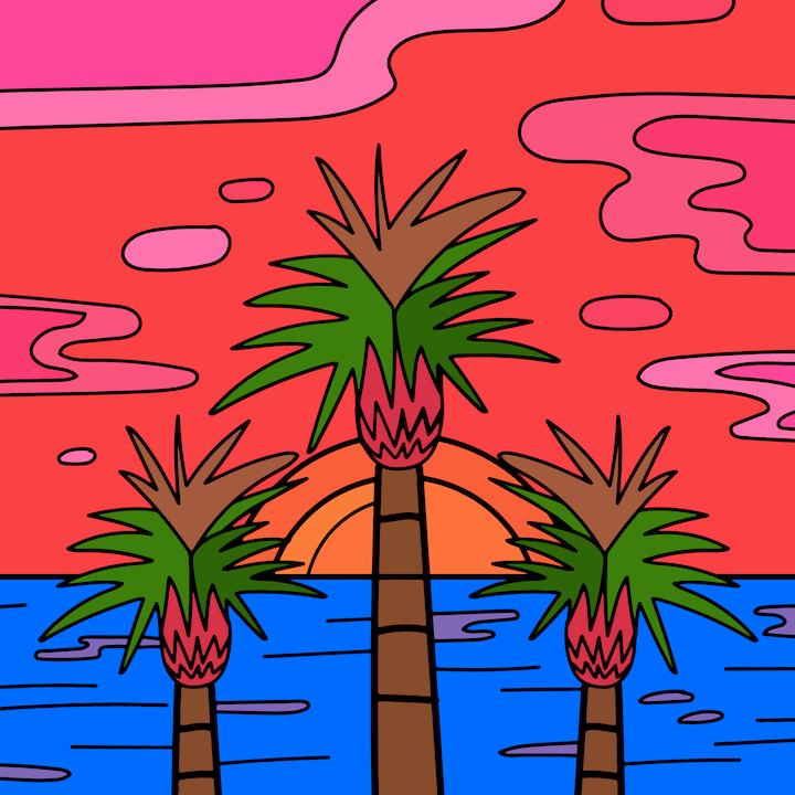 Ocean View illustration done by Mina Tocalini of 360 MAGAZINE.