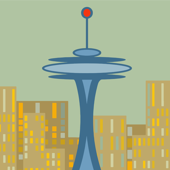 Seattle Illustration by Mina Tocalini