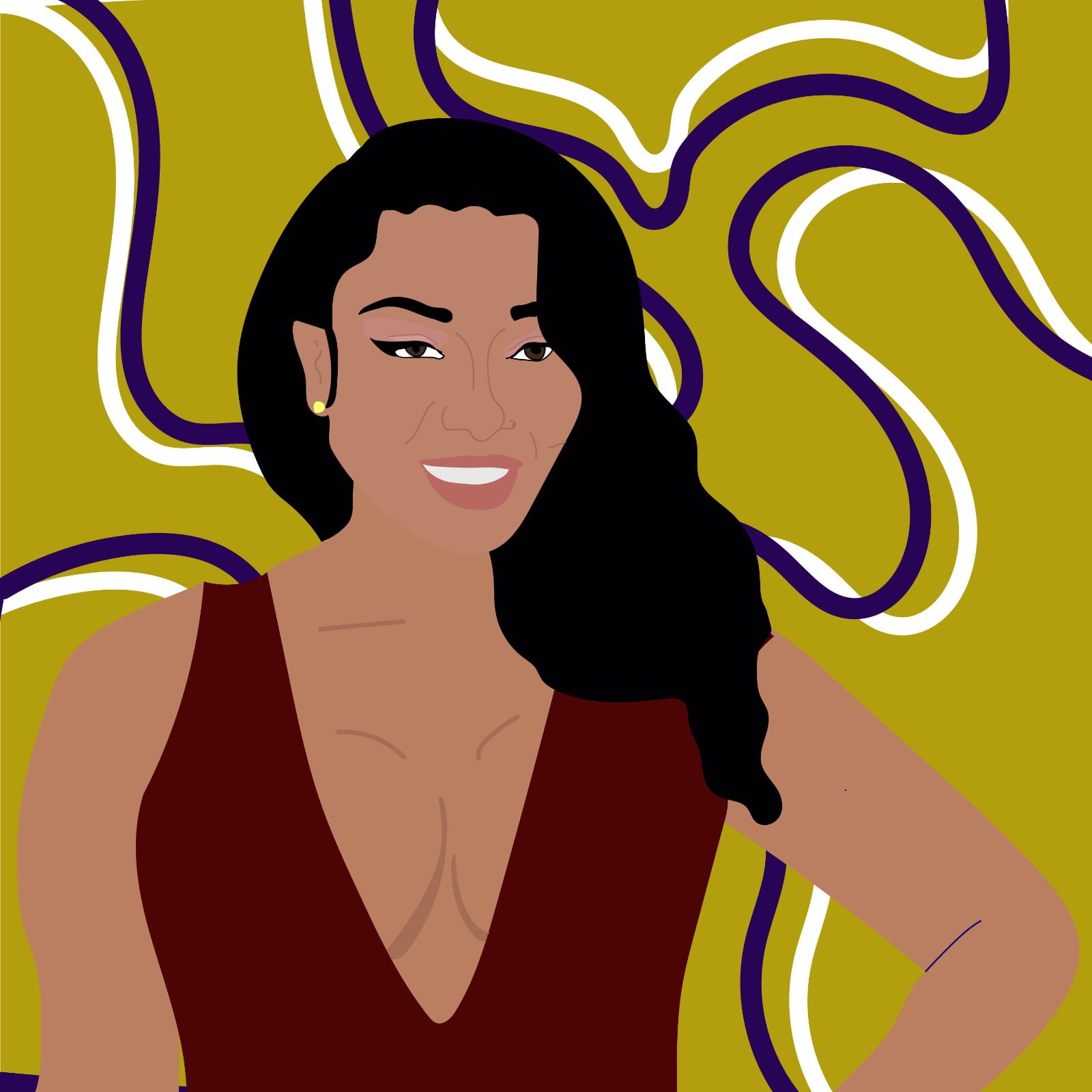 Megan Thee Stallion illustrated by Rita Azar for 360 Magazine