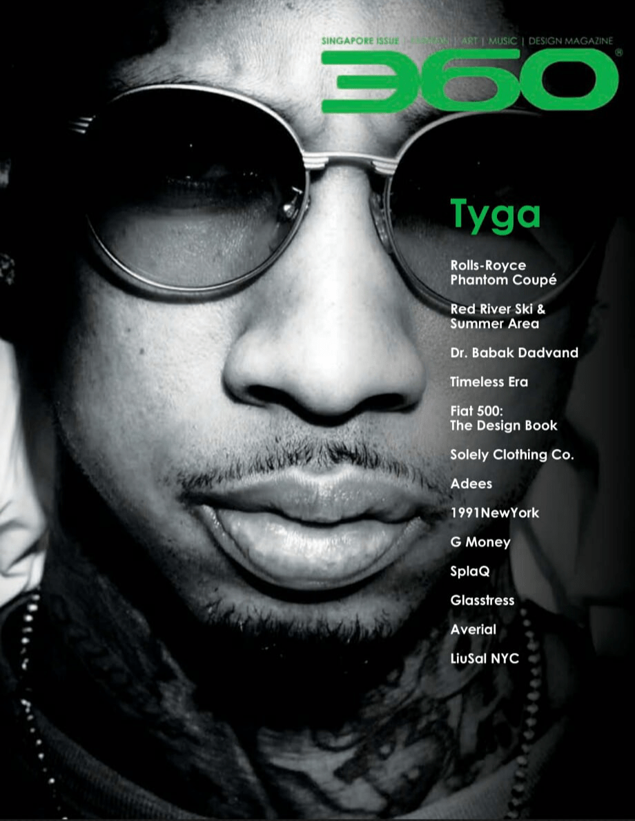 Tyga Back Cover Issue for 360 magazine
