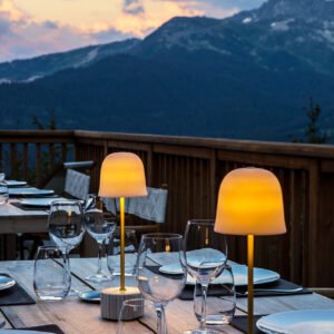 Stunning rooftop dining view at The Refuge de la Traye