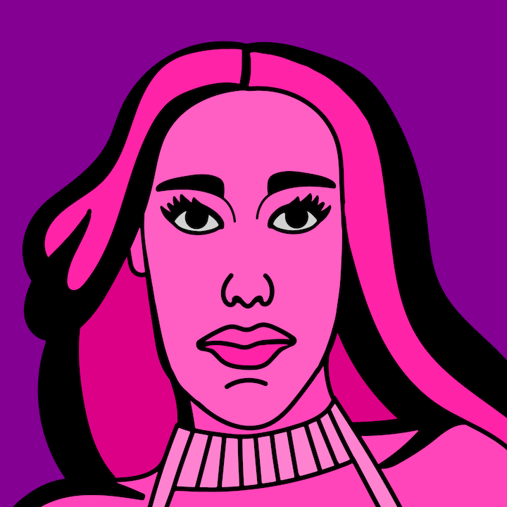 Doja Cat illustration done by Mina Tocalini of 360 MAGAZINE.