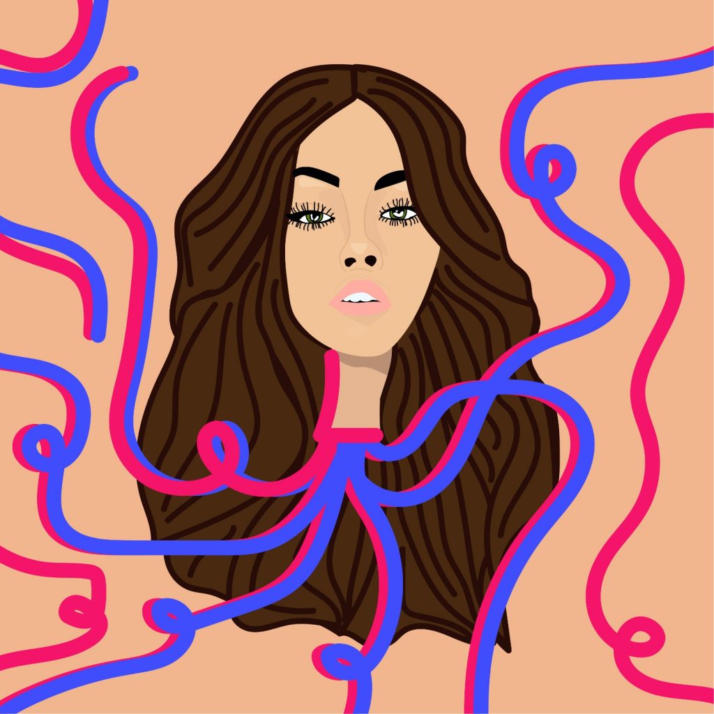 Rita Azar illustrates Madison Beer for 360 MAGAZINE.