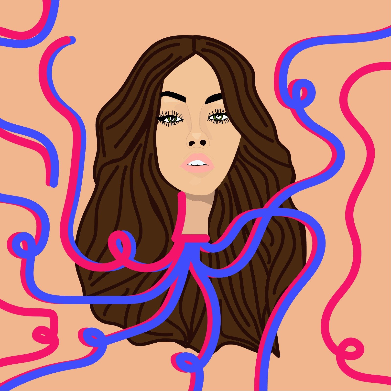 Rita Azar illustrates Madison Beer for 360 MAGAZINE.