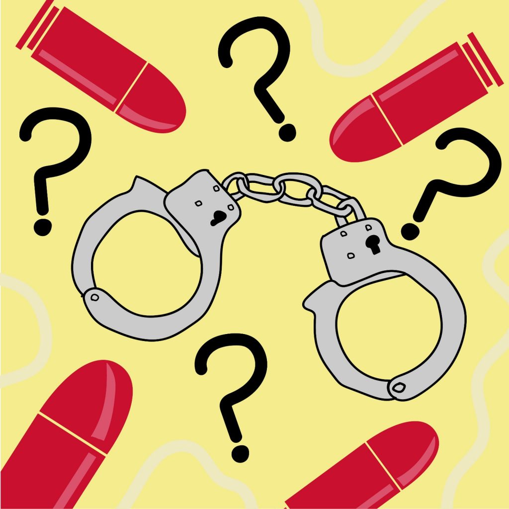 Rita Azar illustrates article on white militia and violence for 360 MAGAZINE