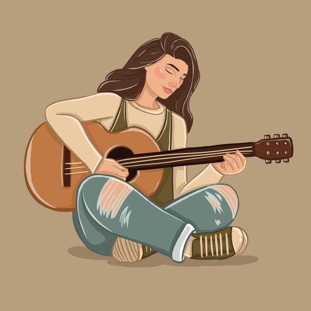 Allison Christensen illustrates Gibson guitars for 360 MAGAZINE.