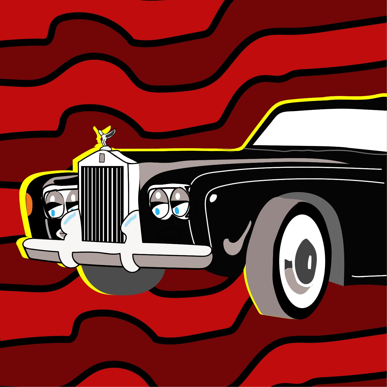 Rita Azar illustrates Rolls-Royce article for 360 MAGAZINE