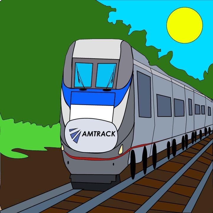 Kaelen Felix illustrates Amtrak story for 360 MAGAZINE