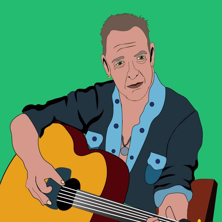 Bruce Springsteen illustration by Kaelen Felix for 360 MAGAZINE