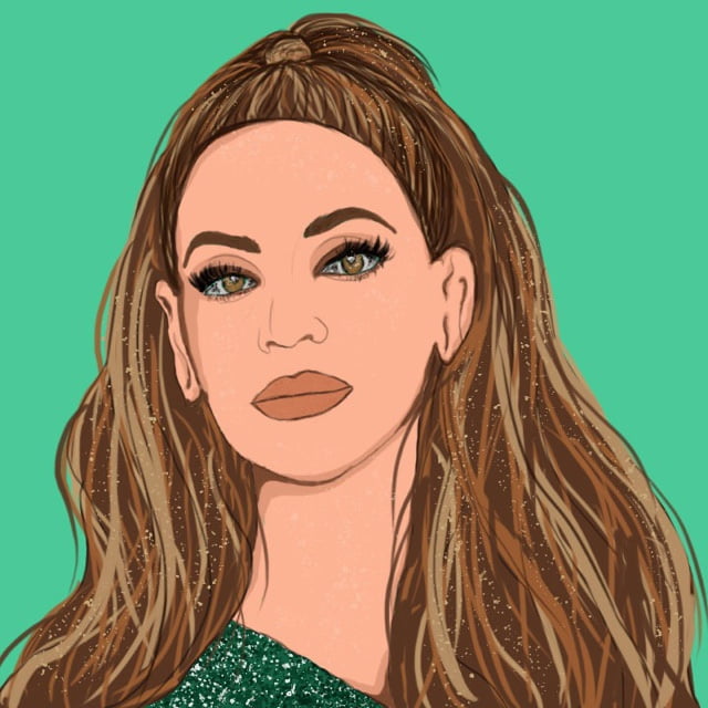 Beyoncé illustration by Maria Soloman for 360 magazine.