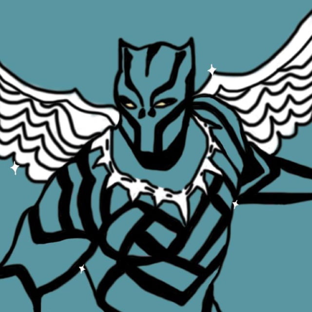 Symara Briel Wilson illustrates Chadwick Boseman aka Black Panther for 360 MAGAZINE.