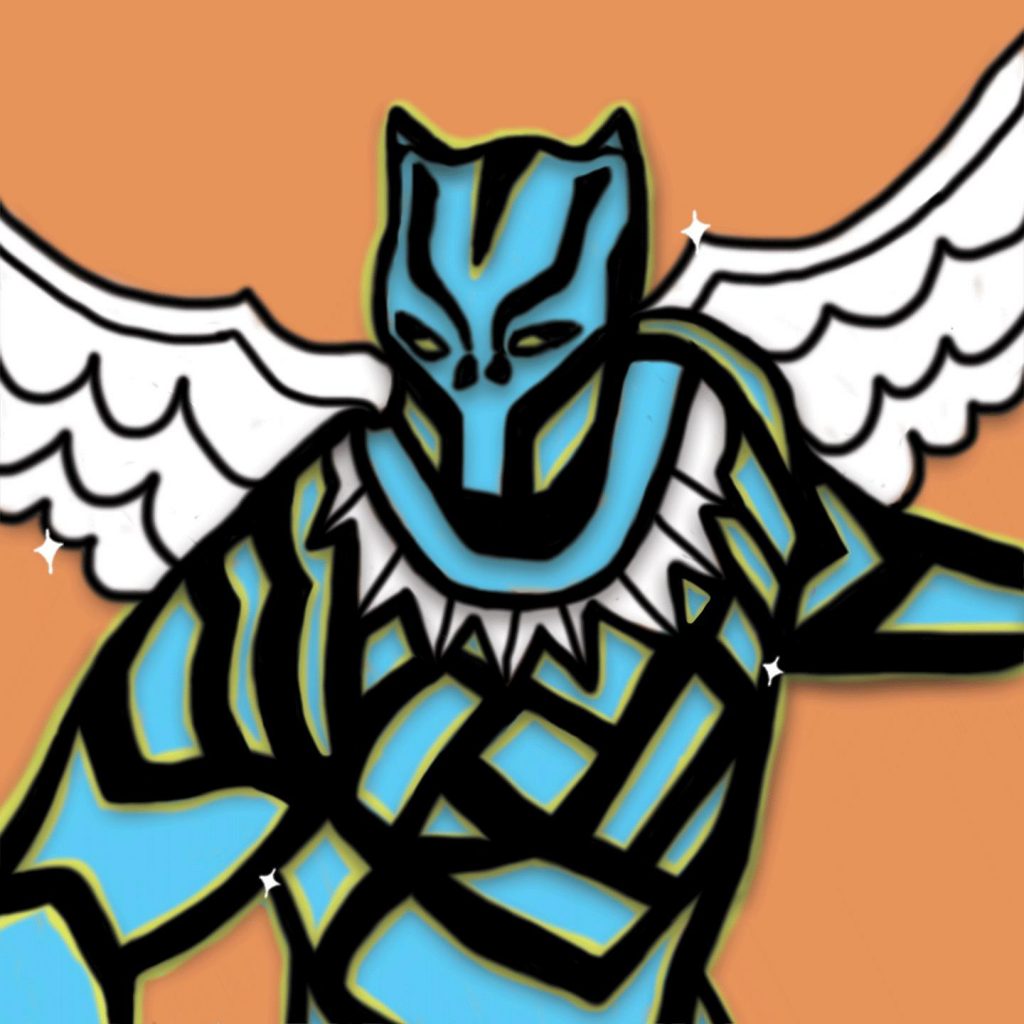 Symara Briel Wilson illustrates Black Panther for 360 MAGAZINE.