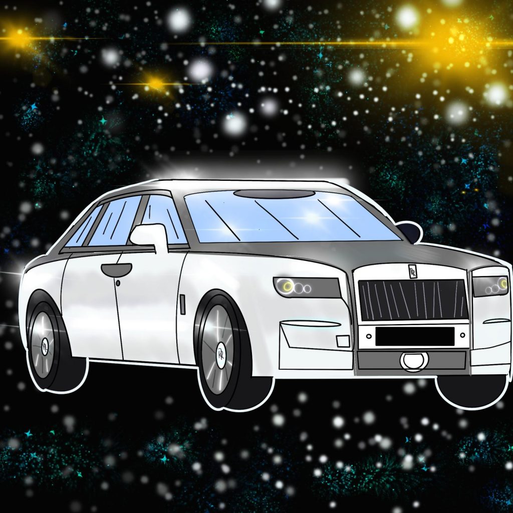 Nicole Salazar illustrates new Rolls-Royce for 360 MAGAZINE.
