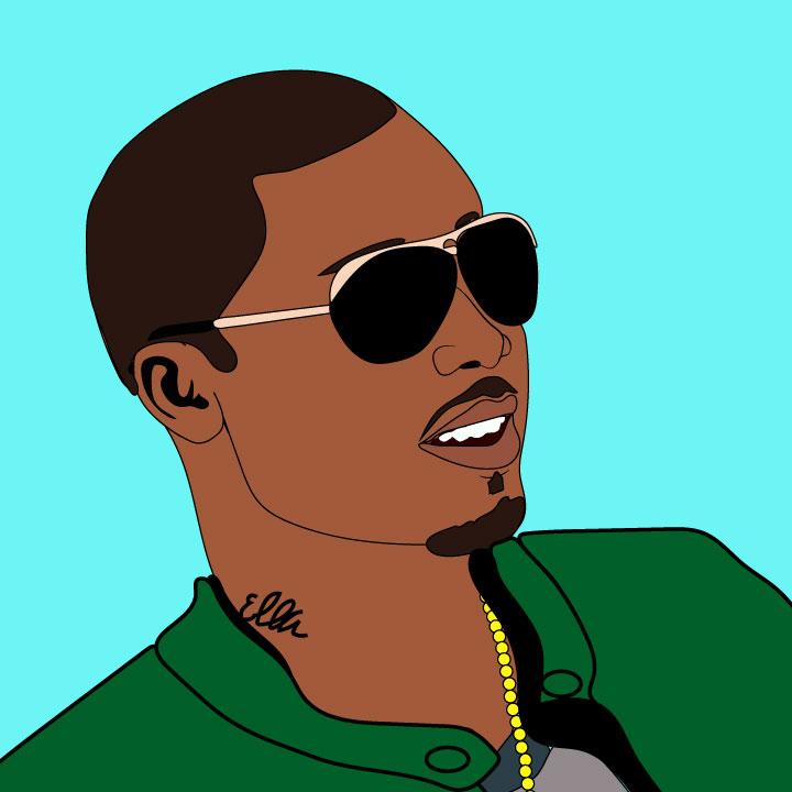 Kaelen Felix illustrates Nas for 360 Magazine