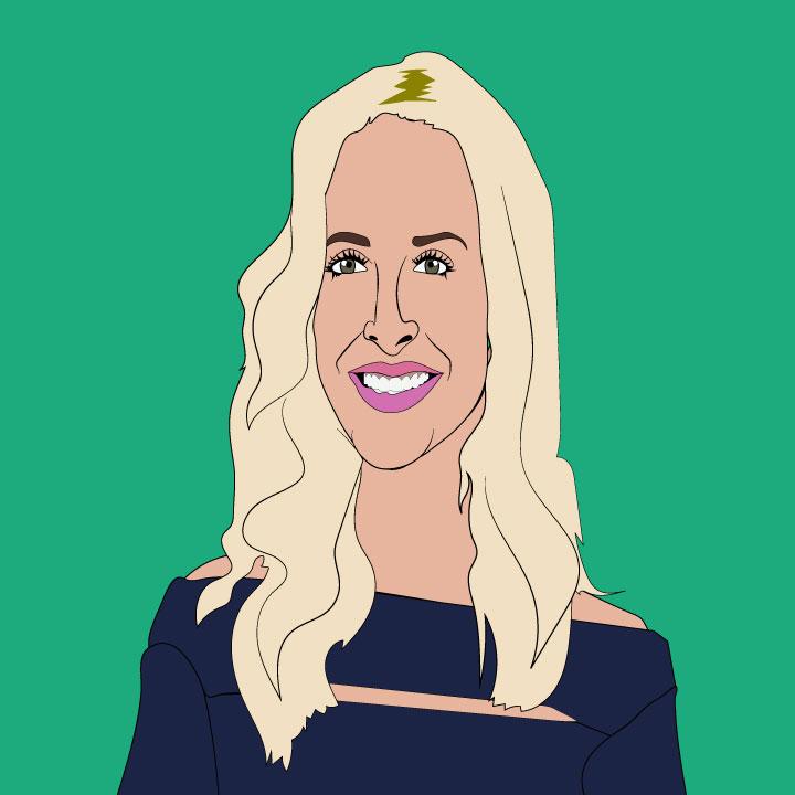 Kayleigh McEnany illustration for 260 magazine by Kaelen Felix