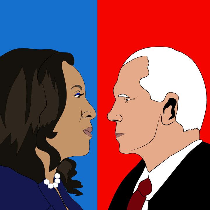 Pence vs. Harris illustration for 360 mag