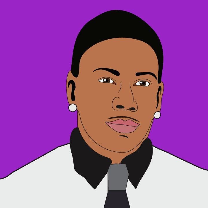 Rapper Nelly illustrated by Kaelen Felix for 360 MAGAZINE
