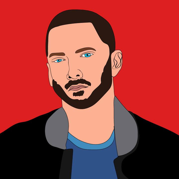 Eminem illustration by Kaelen Felix for 360 MAGAZINE