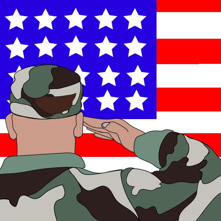 Veterans illustration by Kaelen Felix for use by 360 MAGAZINE