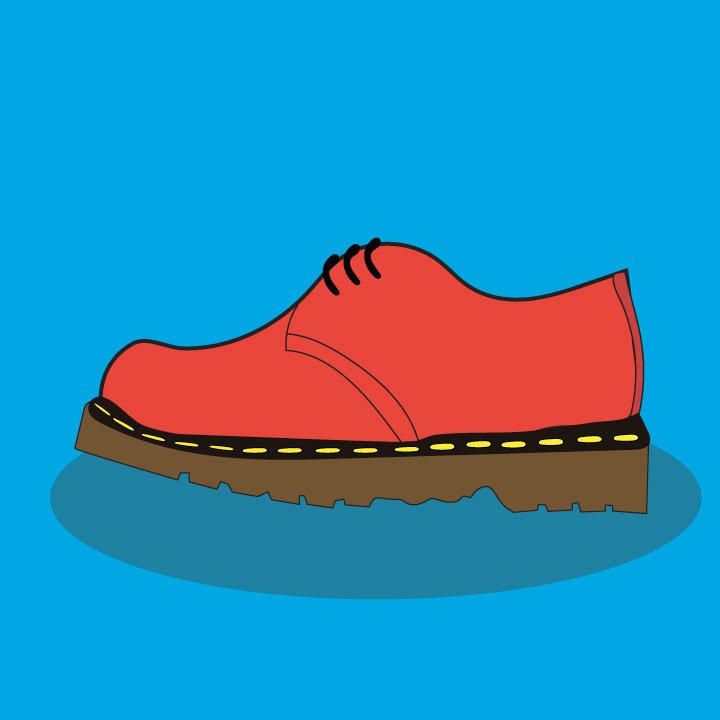 Shoe article illustration by Kaelen Felix for 360 magazine