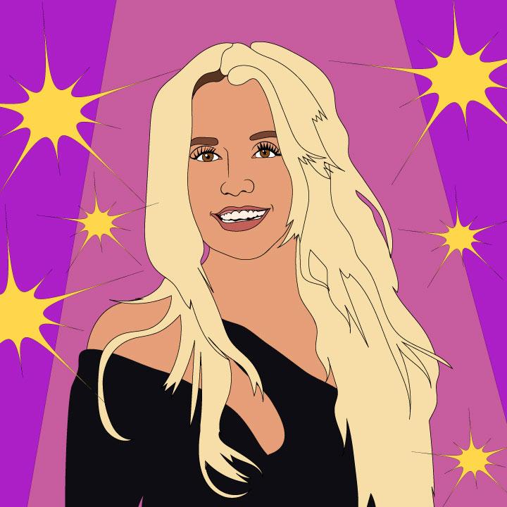 Britney Spears article illustration by Kaelen Felix for 360 MAGAZINE
