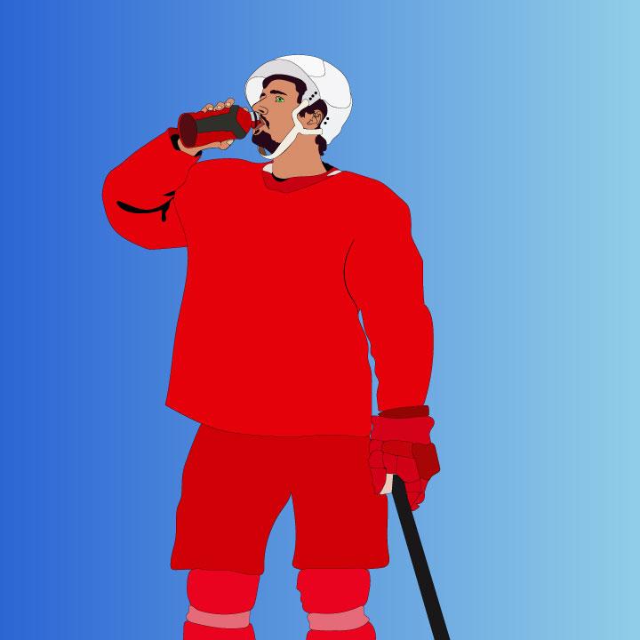 Hockey NHL illustration by Kaelen Felix for 360 MAGAZINE