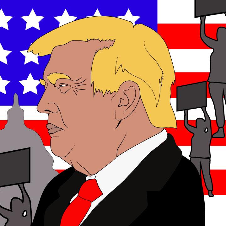 Donald Trump illustration by Kaelen Felix for 360 MAGAZINE