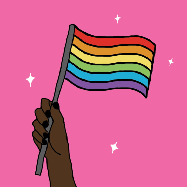 LGBT flag illustration by Symara Wilson for 360 Magazine