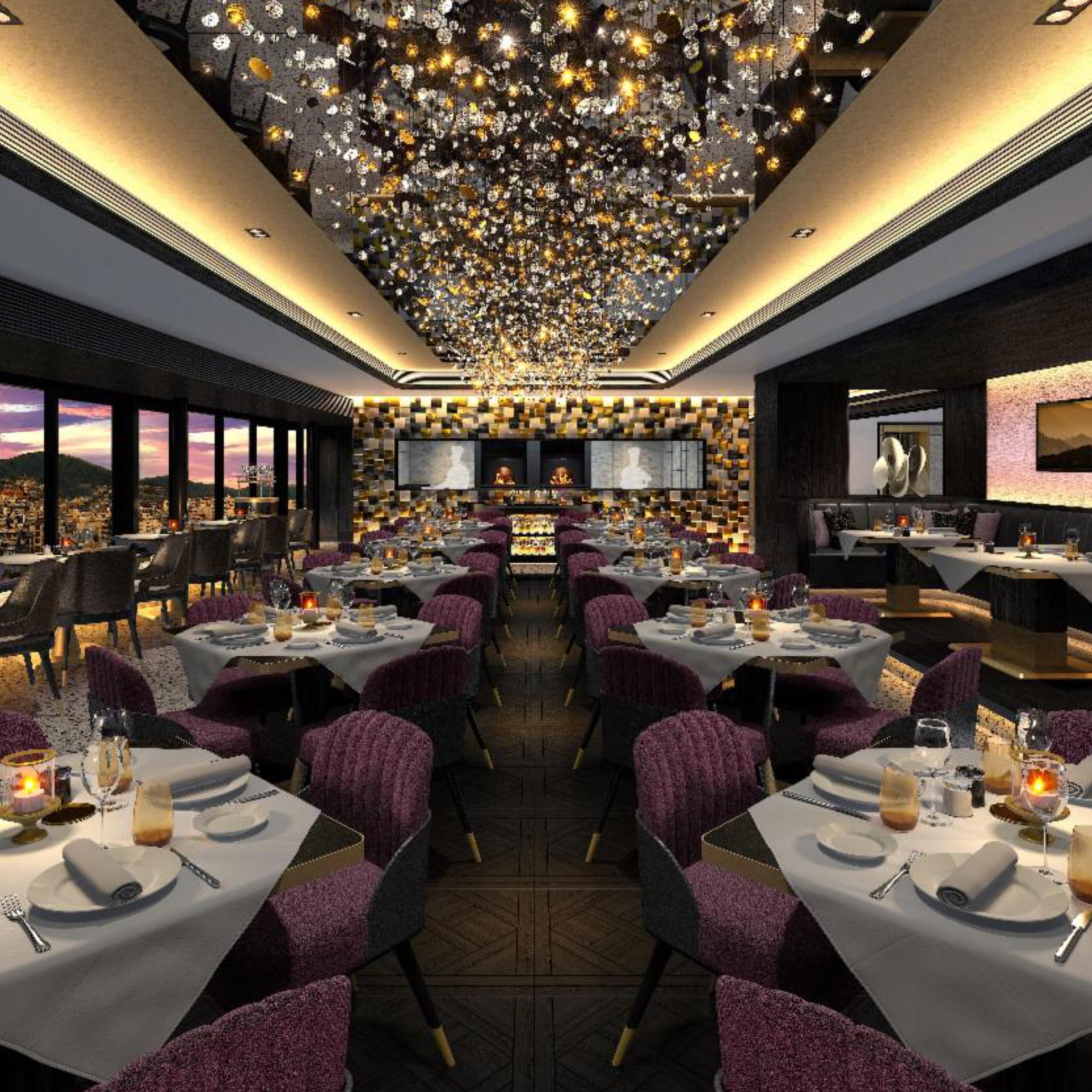 Rendering of the Grand Café at the Fauchon Hotel Kyoto, Geoffrey Weill Associates, and Japan National Tourism Organization for 360 Magazine