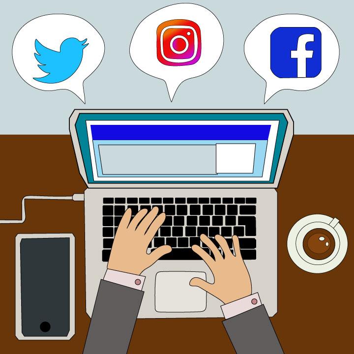 Instagram Likes social media article illustration by Kaelen Felix for 360 MAGAZINE