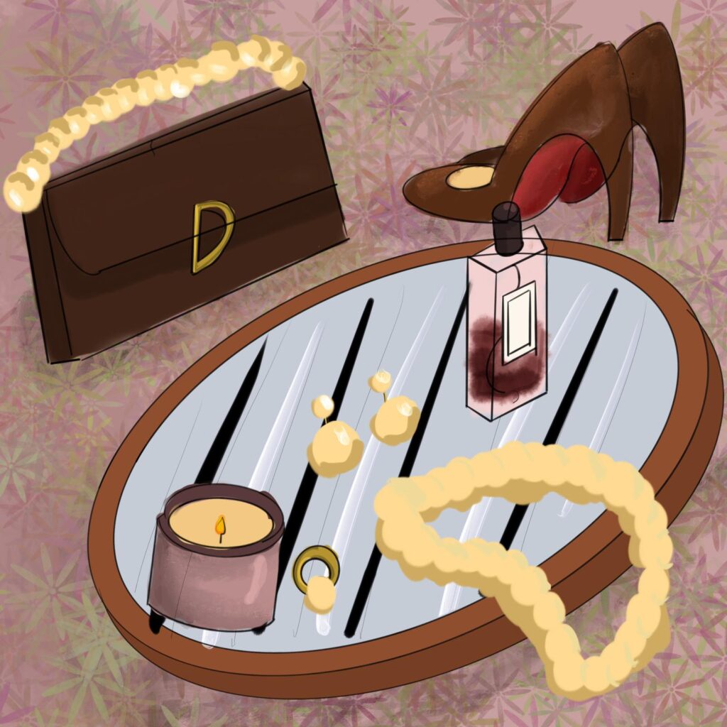 Jewelry story illustration by Nicole Salazar for 360 MAGAZINE