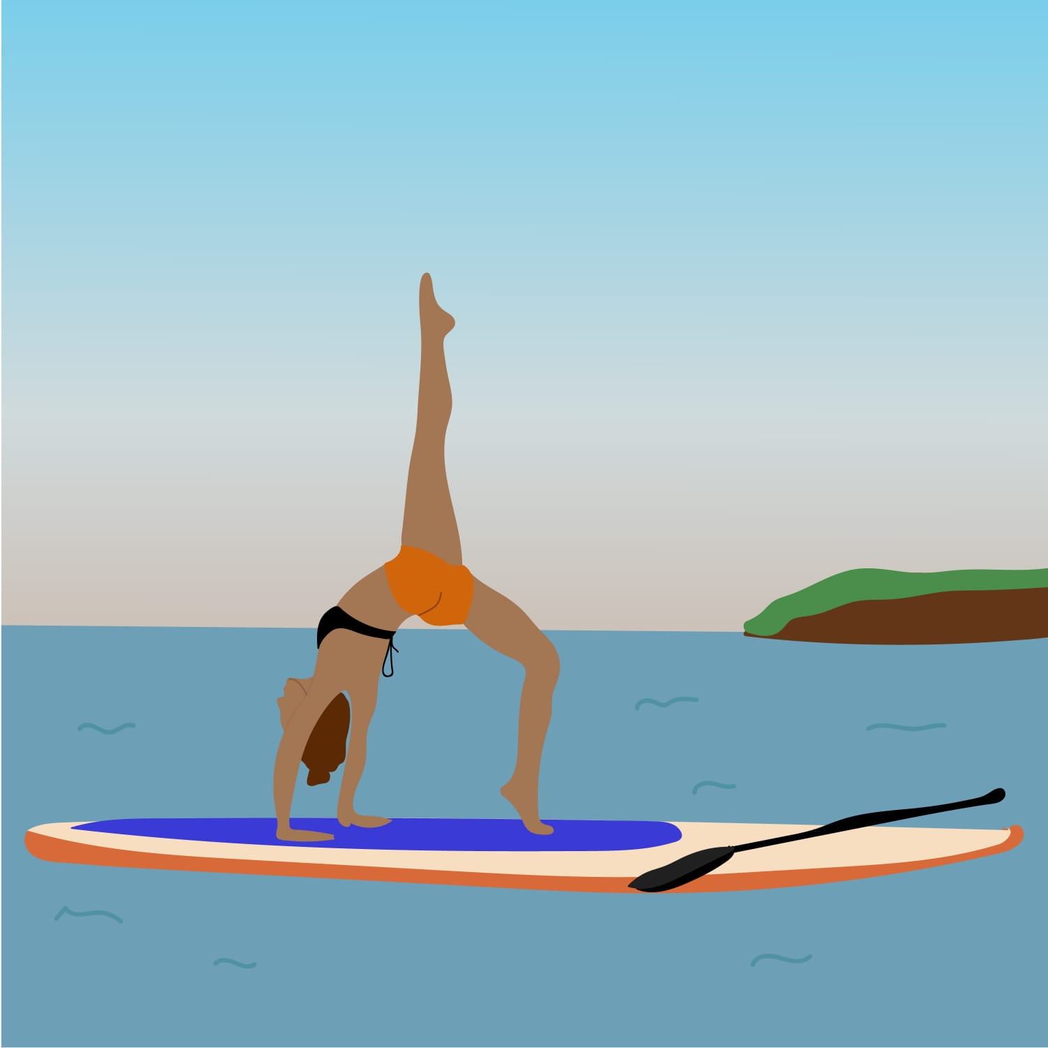 Yoga illustration for 360 Magazine