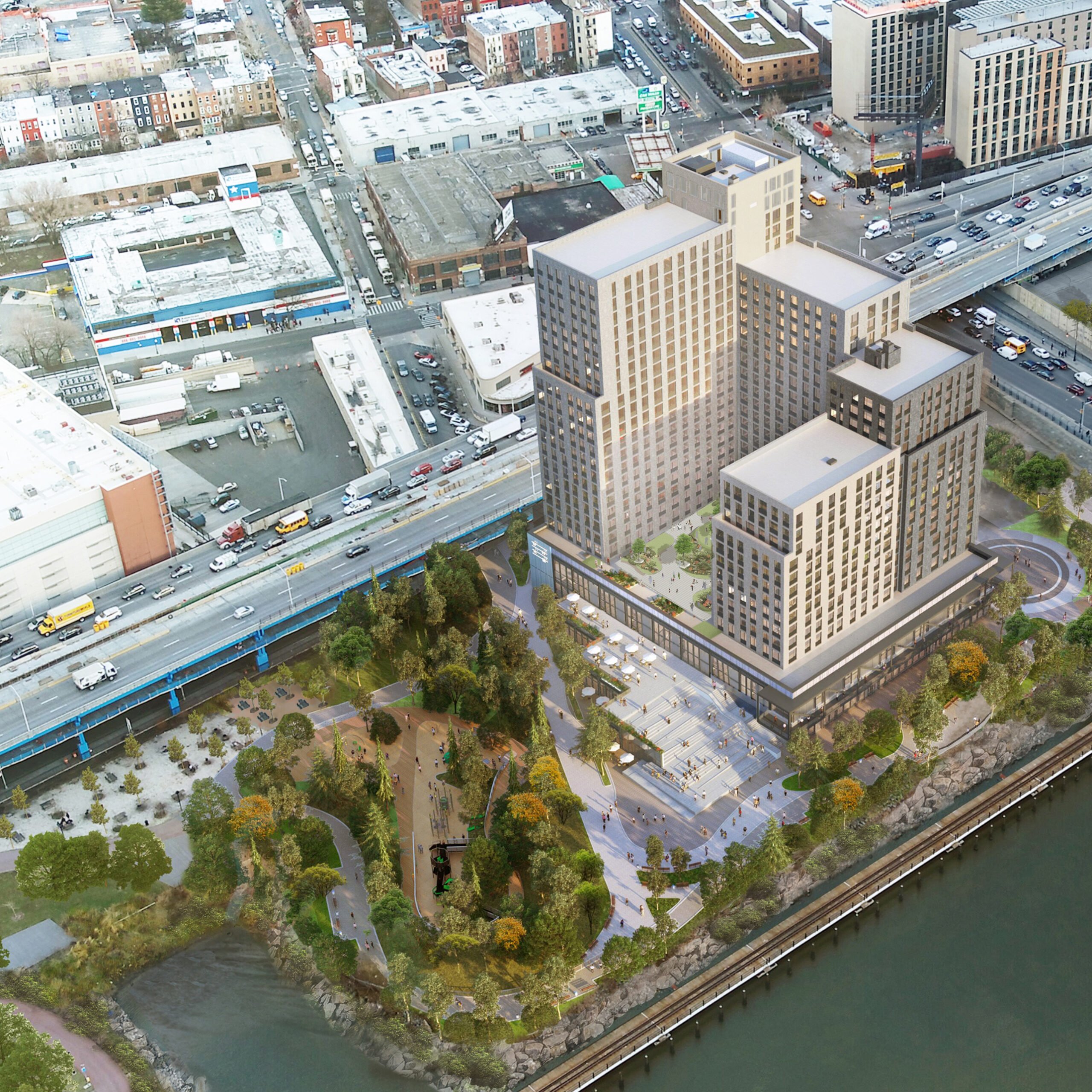 Bronx Point Renderings by John DeSio (Risa Heller Comms) for use by 360 Magazine