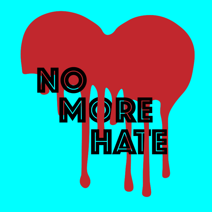 No More Hate illustration by Heather Skovlund for 360 Magazine