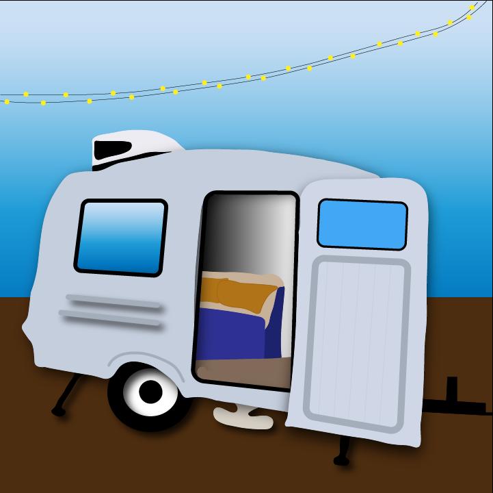 RV camper illustration by Heather Skovlund for 360 MAGAZINE