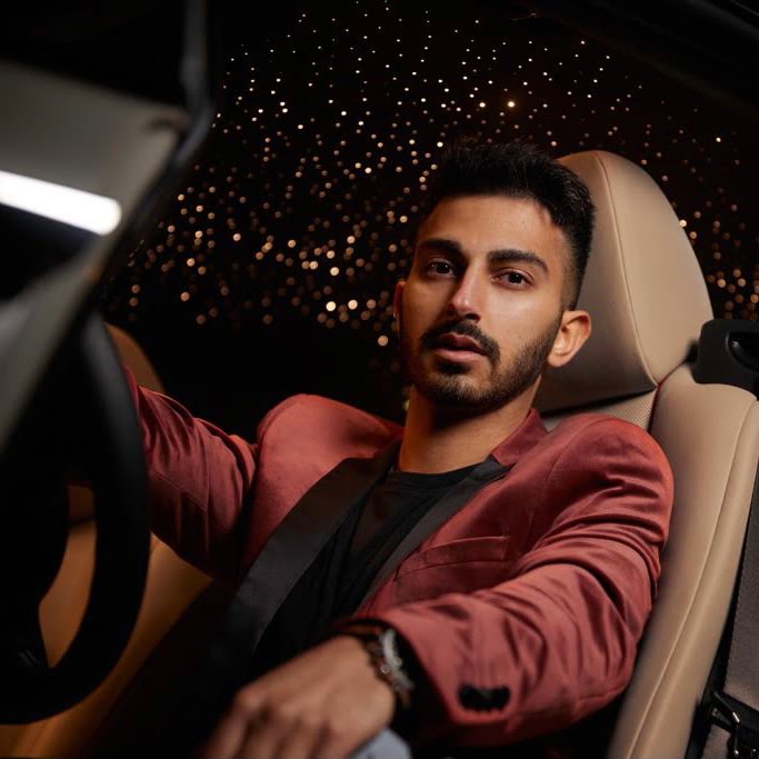 Krish Narsinghani of 360 Magazine in the 2021 Rolls Royce Wraith shot by Jeff Langlois for 360 Magazine