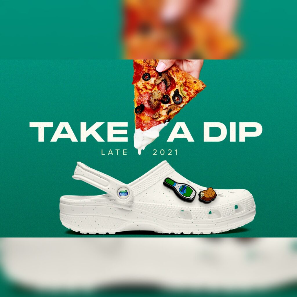 Hidden Valley Ranch x Crocs collaboration with The Hundreds. Image via Andrea Blythe at Current global Media Relations. For use by 360 Magazine