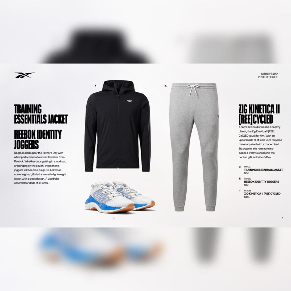Reebok father's day gift guide image via Jason SIlva for use by 360 Magazine