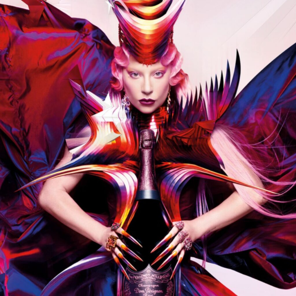 Lady Gaga Illustration for 360 MAGAZINE by Dom Pérignon