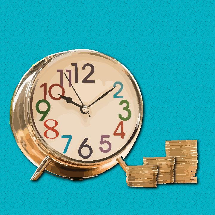 Money clock illustration by Heather Skovlund for 360 Magazine