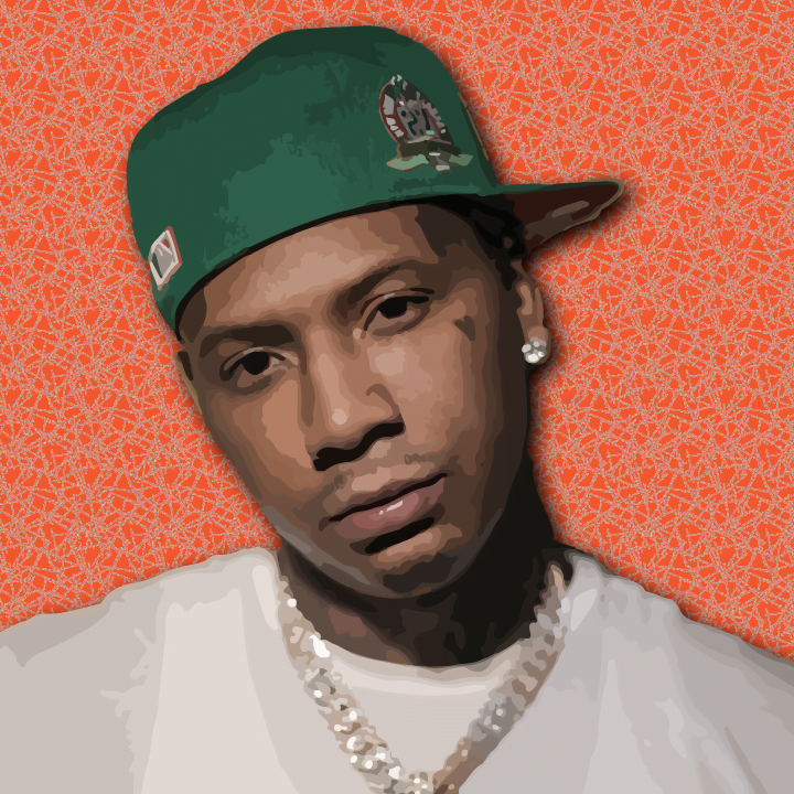 Moneybagg Yo illustration by Heather Skovlund for 360 Magazine