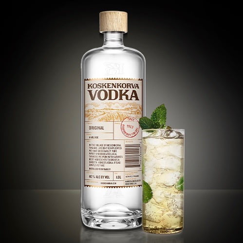 Koskenkorva Green Gold image via Russell Howe at Reserve Bar for use by 360 Magazine