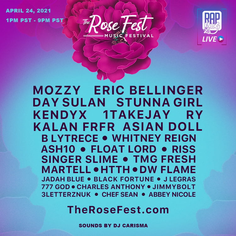 The Rose Fest line up press image. Photo Courtesy: Rap Plug Live. For use by 360 Magazine.